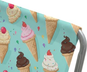 Összecsukható strandnyugágy SAND ICE CREAM, színes kivitel