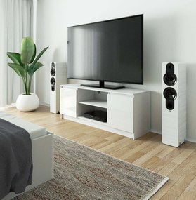 TV asztal Dariel (magasfényű fehér). Akció -17%. 1069055