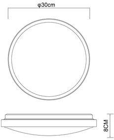 Globo 41766-12 - LED Mennyezeti lámpa SAMMI LED/12W/230V 3000/4500/6000K