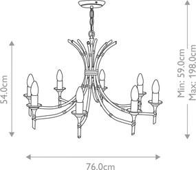 Elstead Lighting BAMBOO BB8-BRZ-PATINA Csillár 8x60W/E14