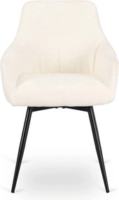 LARISA forgó étkezőszék krém bouclé