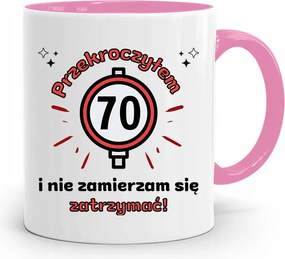 Rózsaszín Bögre Tökéletes Születésnapi Ajándék 70 70-as évek fotónyomtatással