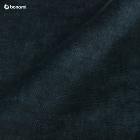 Sötétkék kárpitozott ágyneműtartós franciaágy ágyráccsal 180x200 cm Jade – Bobochic Paris