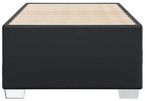 fekete műbőr ágykeret 80 x 200 cm