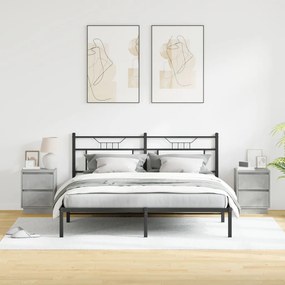 Éjjeli Szekrények LED világítással 2 db Beton szürke 39x34.5x50 cm