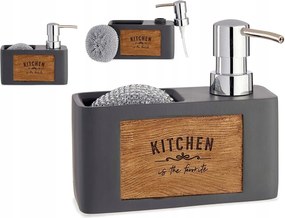 Konyhai folyadék adagoló Súrolószivacs Szürke Loft konyhai szappanhoz