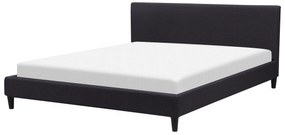 Fekete Szövet Cserélhető Ágykeret Huzat 180 x 200 cm FITOU Beliani
