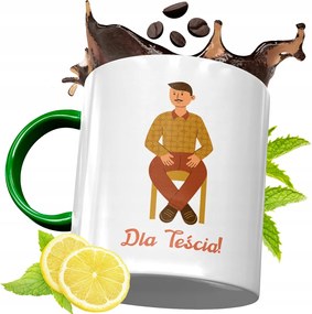 Zöld Bögre Apósnak Születésnapi Ajándéknak, fényképes nyomattal