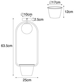 Art Deco mennyezeti lámpa arany fehér üveggel - Isabella