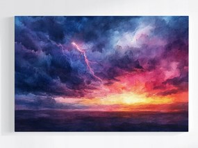 Poszter Időjárás Ég Felhők Villám Vihar Villám 60x40