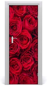 Ajtó méretű poszter vörös rózsa 75x205 cm
