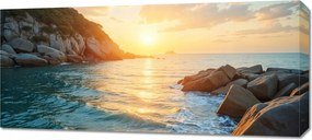 Vászonkép 90x40cm Hálószoba Nappaliba Panoráma Öböl