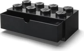 Tárolódoboz íróasztalra, fiókos, LEGO Brick 4x2, fekete (L40211733)