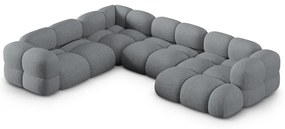 Szürke sarokkanapé (bal oldali-U alakú) Loretto – Cosmopolitan Design