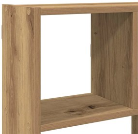 kézműves tölgy színű fali kockapolc 12 rekeszes színű