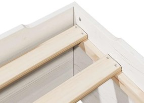 vidaXL ágy matrac nélkül rakásolható fehér 90x200 cm tömör fa