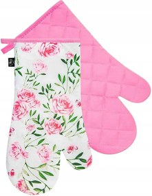 Konyhai kesztyű szett 2 db-os rózsaszín szigetelő