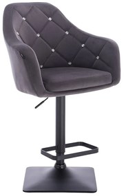 HR830KW Grafit Modern Velúr Szék fekete lábbal