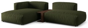 Zöld moduláris sarokkanapé (bal oldali) Martina – Micadoni Home