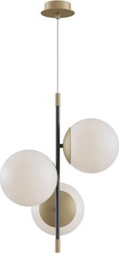 MAYTONI MOD048PL-03G NOSTALGIA Többágú Függesztett Lámpa Fehér, Fekete, Matt Arany E14 IP20
