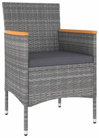 vidaXL 5 részes szürke polyrattan kerti ülőgarnitúra