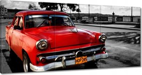 Vászonkép 120x60 Kubai piros autó
