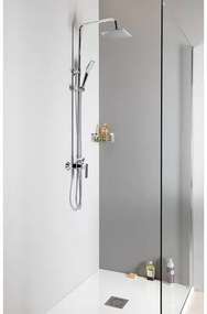 Aqualine FACTOR zuhanyszett csillogó króm kivitelben, csapteleppel