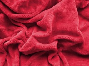 Mikroplüss lepedő SOFT 180x200 cm sötétpiros