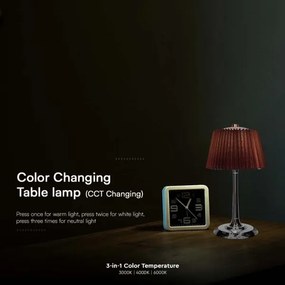 LED Dimmelhető újratölthető asztali lámpa LED/1,5W/5V 3000-6000K 1800 mAh barna