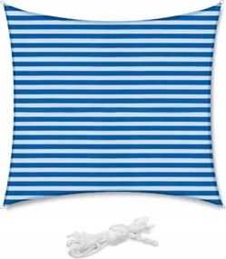 Kerti napvitorla napellenző 300 x 300 cm 3 x 3 Csíkos kék