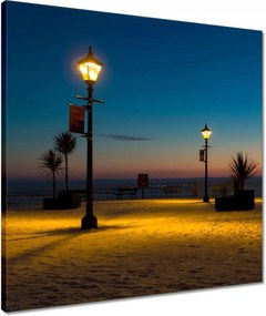 Vászonkép 50x50 Lámpások a tengerparton