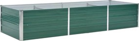 vidaXL zöld horganyzott acél kerti magaságyás 240 x 80 x 45 cm