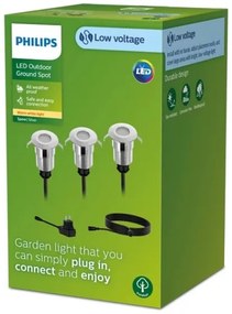 Philips - 3 db SPORE LED 1W 24V kültéri beépíthető lámpa IP67