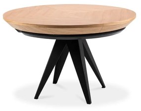 Magnus bővíthető étkezőasztal fekete fémlábakkal, ø 120 cm - Windsor &amp; Co Sofas