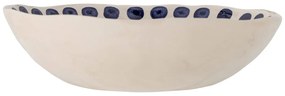 Sötétkék-bézs agyagkerámia szervírozó tál ø 39 cm Shama – Bloomingville