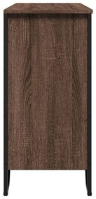 barna tölgyszínű szerelt fa tálalószekrény 101 x 35,5 x 74,5 cm