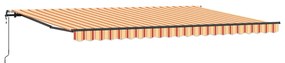 Automatikus Behúzható Napellenző Sárga és Narancssárga 500x350 cm