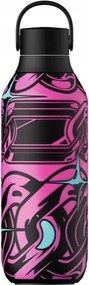 Chilly's Series 2 Acél thermo palack 500 ml grafikával Magenta