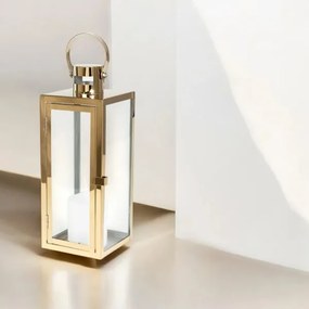 Arany dekoratív lámpás, 38 cm