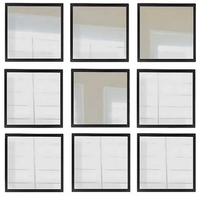 Fali tükör szett 9 db-os 24x24 cm – Wallity