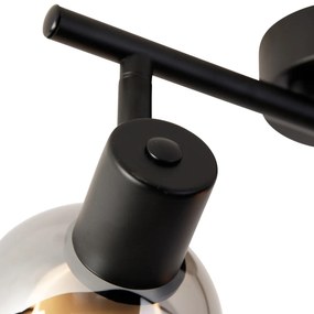 Okos mennyezeti lámpa fekete füstüveggel, 2 Wi-Fi P45 - Vidro