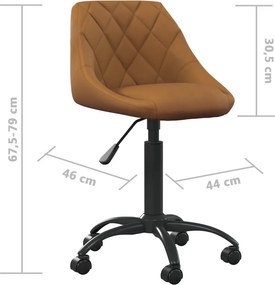 vidaXL barna bársony irodaszék