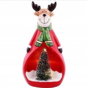 Rénszarvas figura kerámia Led világítás karácsonyfa