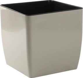 Virágtartó Fedő Quadro Betéttel 22cm Bézs Barna