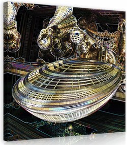 Vászonkép 40x40 Futurisztikus hajó űrállomás mechanizmusok absztrakt