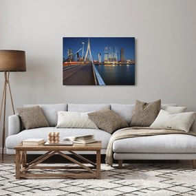 Kép - Alkonyat Rotterdamban, Hollandia (90x60 cm)