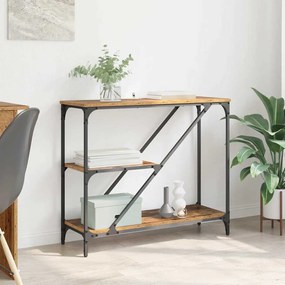 vidaXL Konzolasztal Öreg fa 88,5 x 30 x 75 cm Faanyag