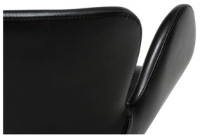 Fekete kárpitozott karfás étkezőfotel Gaia – DAN-FORM Denmark