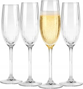 4x Pezsgős Poharak Prosecco Pezsgős Pohár Szett 210 ml