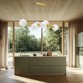 Csillár zsinóron 6xE27/35W/230V arany